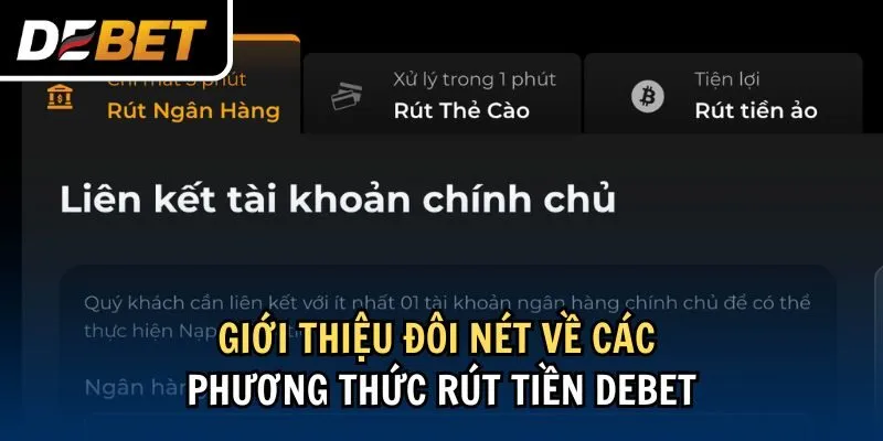 Giới thiệu đôi nét về các phương thức rút tiền Debet